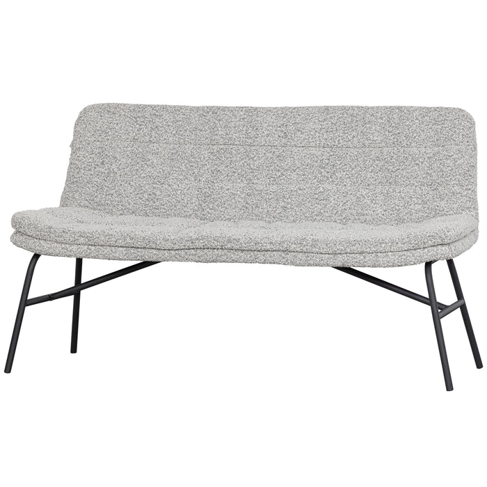 WOOOD Lucy Eetkamerbankje - Bouclé - Off White  - 87x150x67