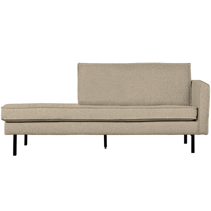 WOOOD Daybed Rechts Rodeo - Bouclé - Beige - 85x203x86