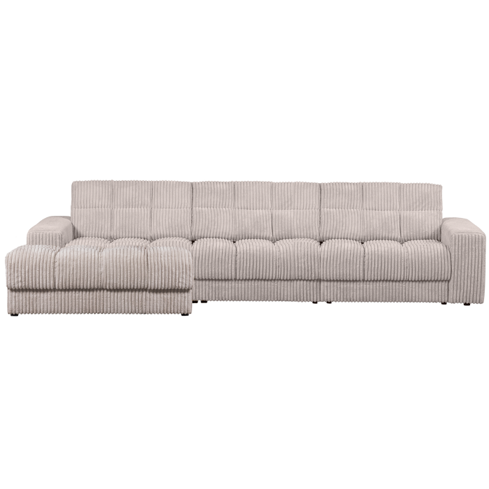 WOOOD Second Date Chaise Longue Links - Grove Ribstof - Naturel