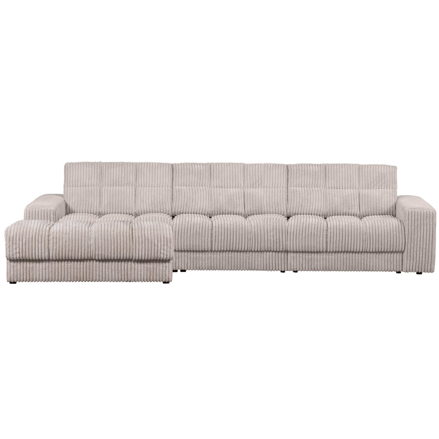 WOOOD Second Date Chaise Longue Links - Grove Ribstof - Naturel