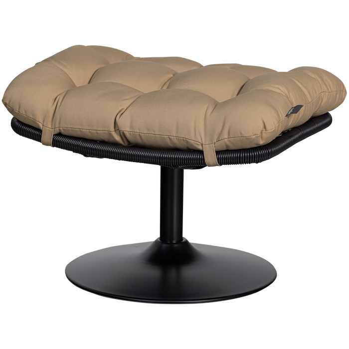 WOOOD Vive Hocker - Rattan - Zand|Zwart - 37x63x46