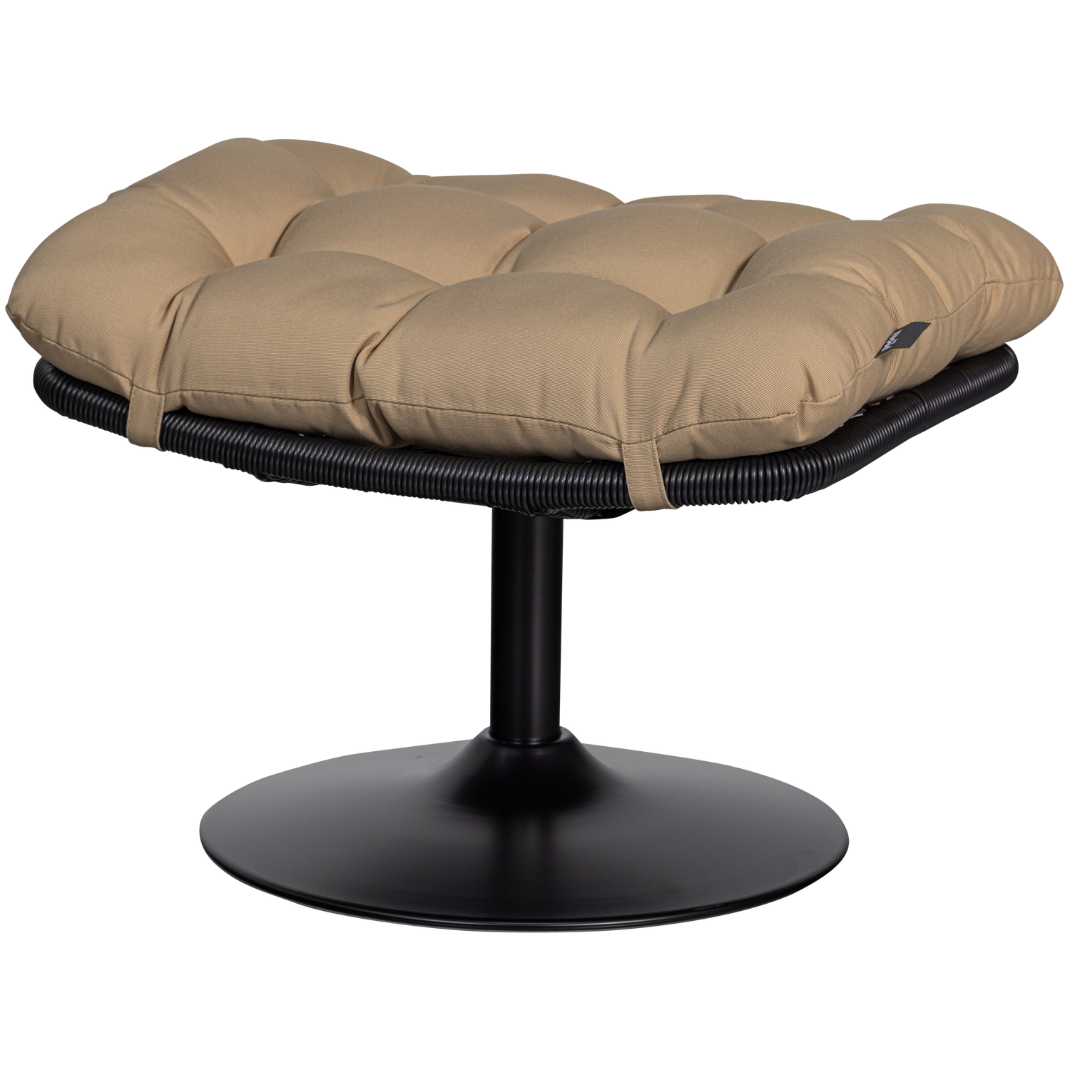 WOOOD Vive Hocker - Rattan - Zand|Zwart - 37x63x46