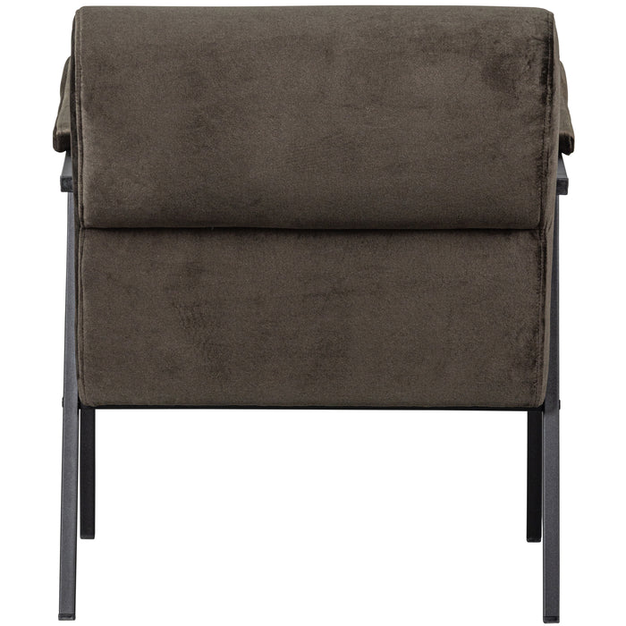 WOOOD Scott Fauteuil - Velvet - Warm Groen - 75x65x83