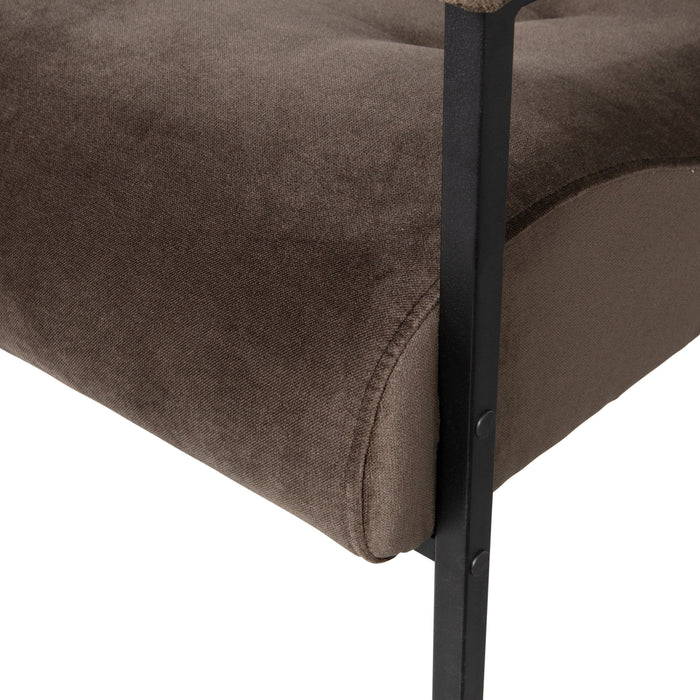 WOOOD Scott Fauteuil - Velvet - Warm Groen - 75x65x83