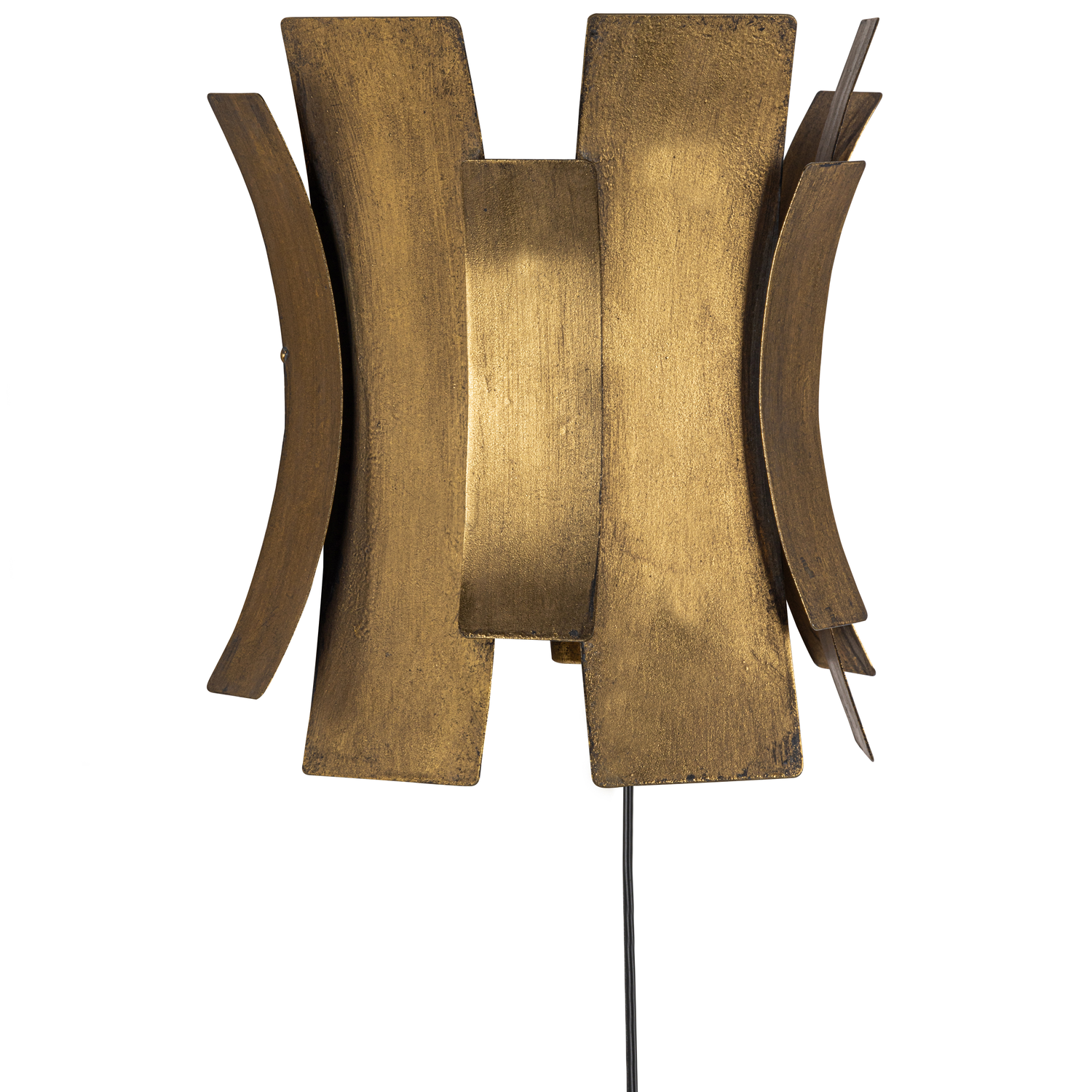 WOOOD Course Wandlamp - Metaal - Antique brass - 27x25x16