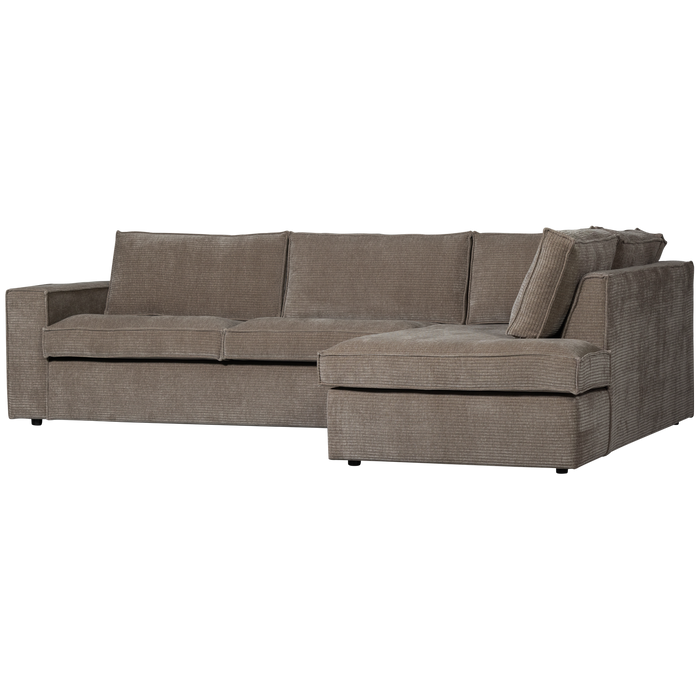 WOOOD Hajo Hoekbank Rechts - Rib - Taupe - 84x283x197