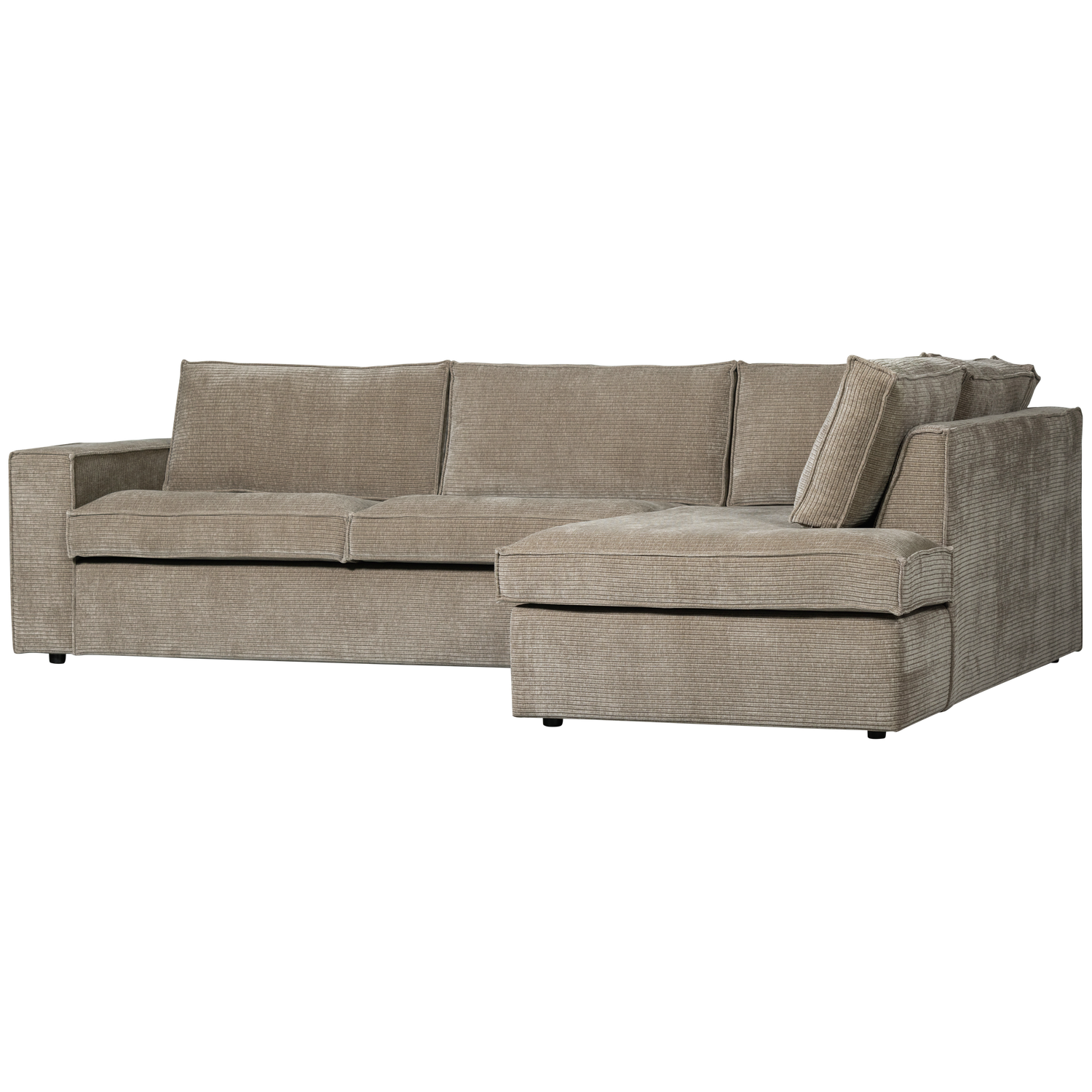 WOOOD Hajo Hoekbank Rechts - Rib - Clay - 84x283x197