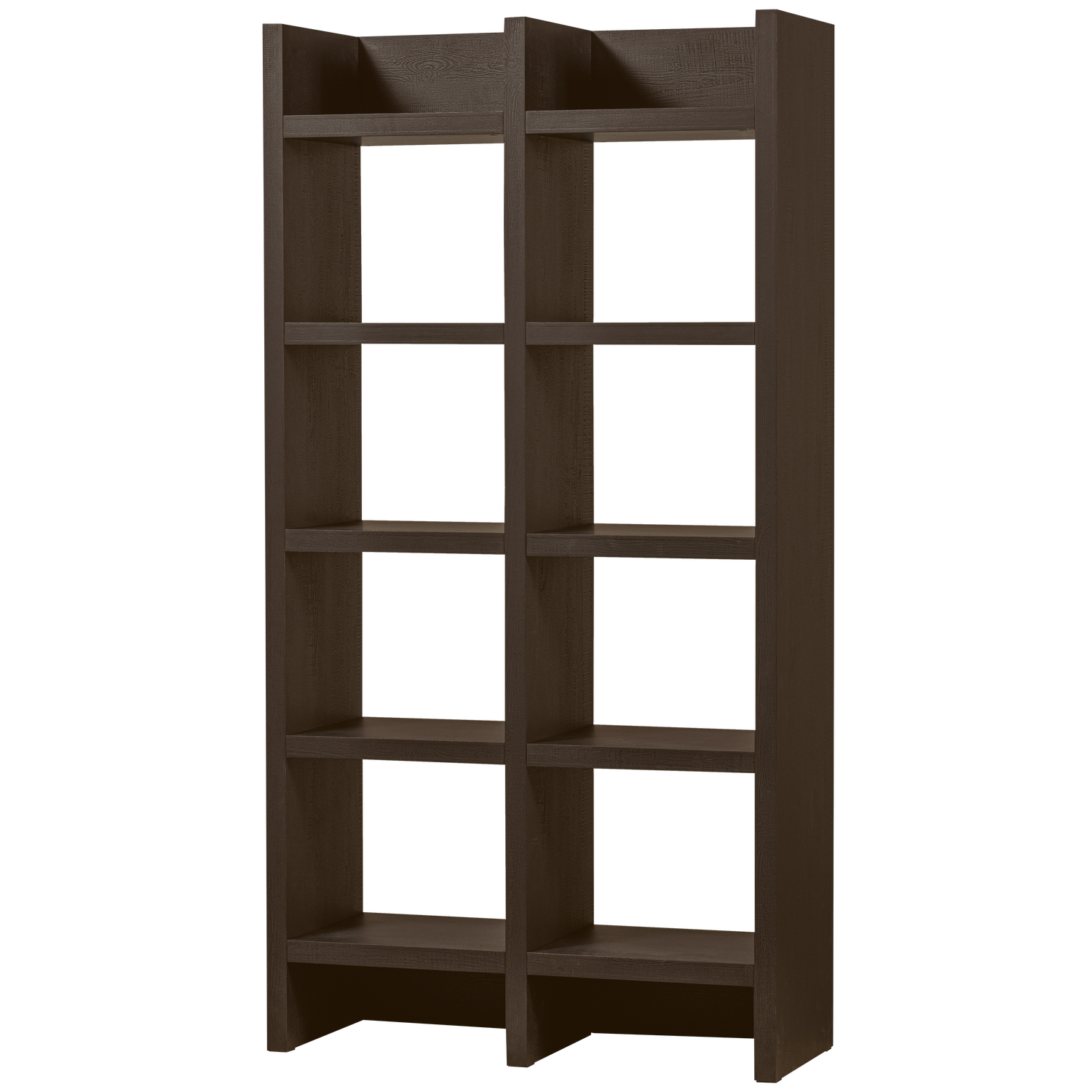 WOOOD Timo Open Kast - MDF - Donkerbruin - 195x100x40 – fonQ