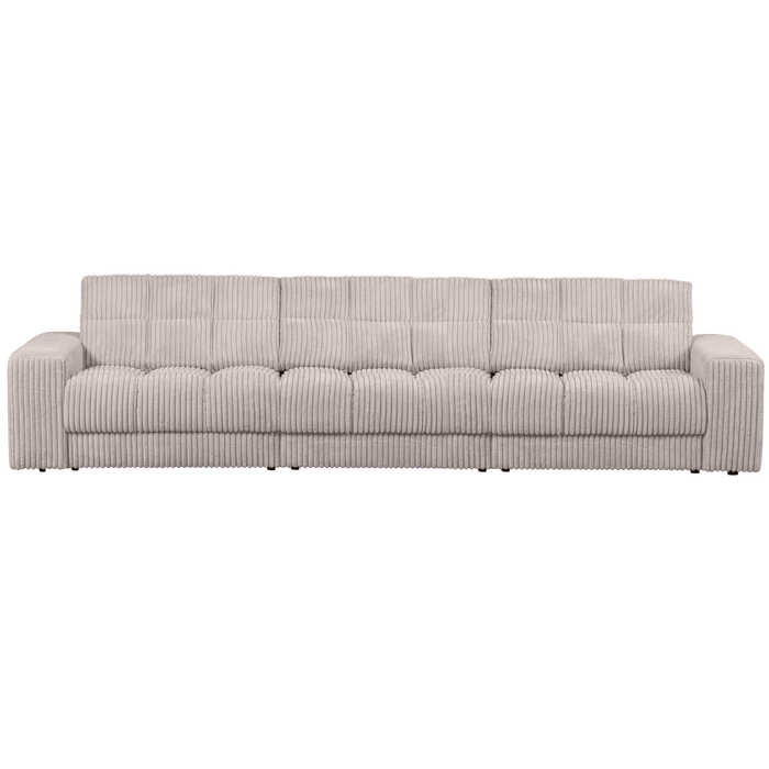 WOOOD Second Date 3-zits Bank - Grove Ribstof - Naturel