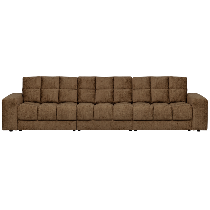 WOOOD Second Date 3-zits Bank - Structure Velvet - Brass