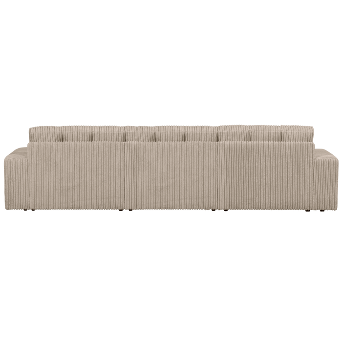 WOOOD Second Date 3-zits Bank - Grove Ribstof - Travertin