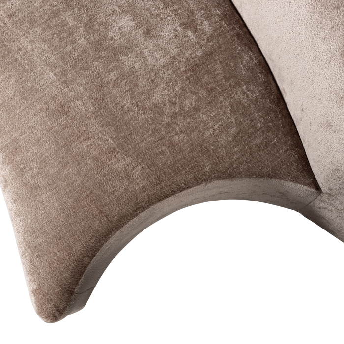 WOOOD Popular 2-zits Bankje - Polyester - Taupe - 72x215x97