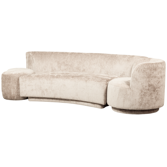 WOOOD Combi-Popular Bank - Chenille - Naturel - 72x345x97