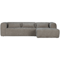 WOOOD Bean Hoekbank met Chaise Longue Rechts - Melange - Travertin