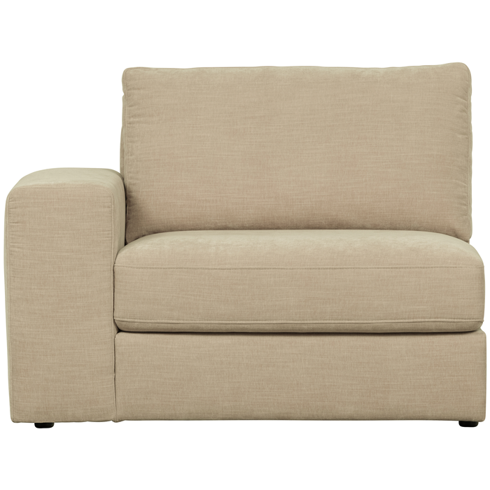 vtwonen Family 1-Zits Bank Element Met Arm Links - Polyester - Zand