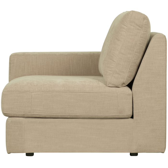 vtwonen Family 1-Zits Bank Element Met Arm Links - Polyester - Zand