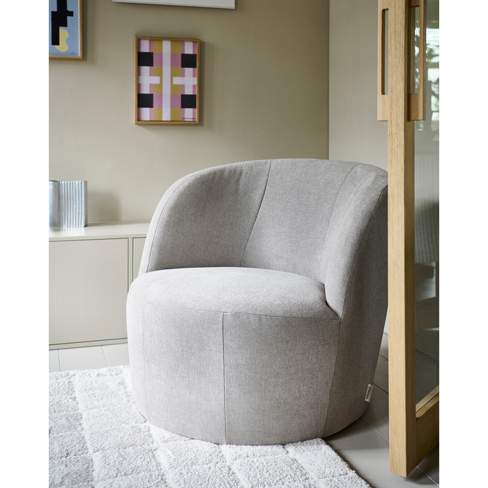 vtwonen Turn Draaifauteuil - Velvet - Naturel - 78x82x87