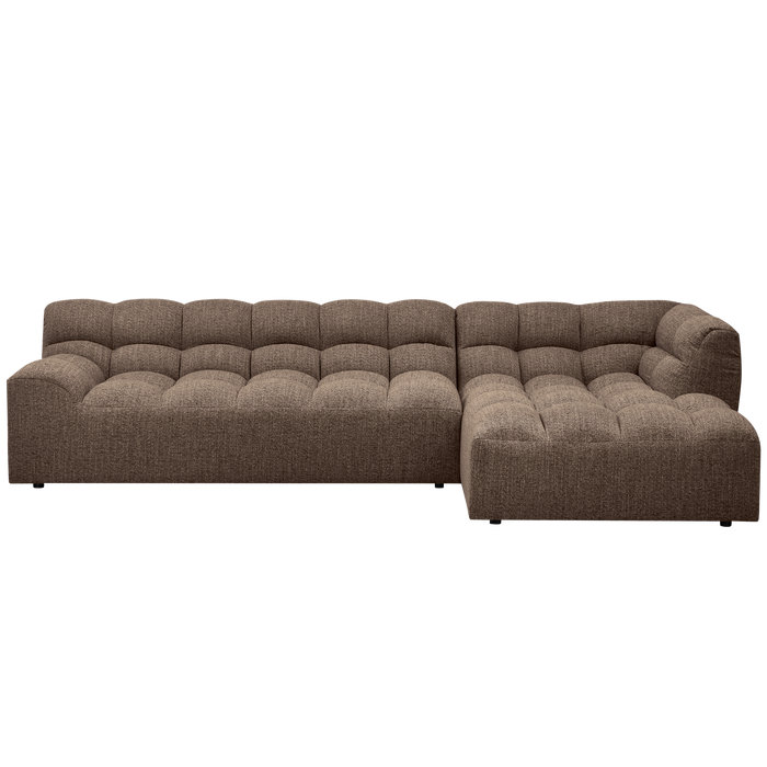 WOOOD Allure Chaise Longue Bank Rechts - Stof - Bruin - 79x324x165
