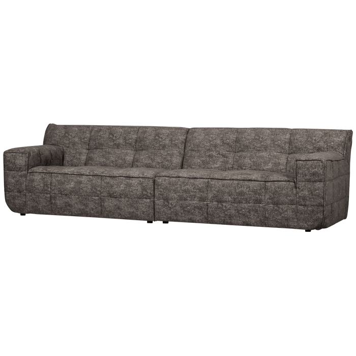 WOOOD Timor 4-Zits Bank - Polyester - Grafiet Melange - 81x297x92