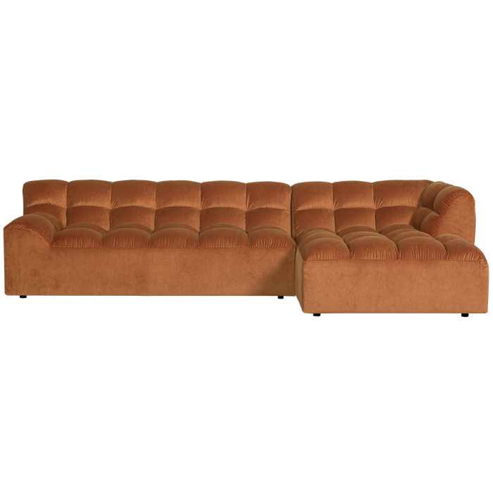 WOOOD Allure Chaise Longue Bank Rechts - Fluweel - Terra - 79x324x165