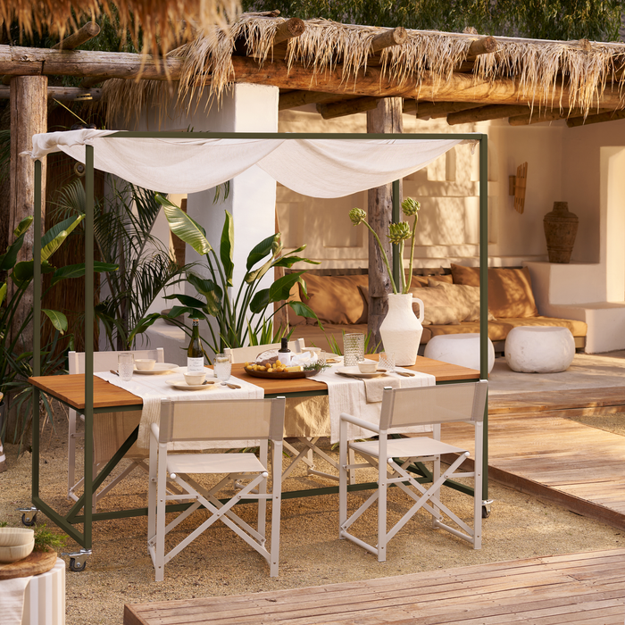 vtwonen Director Tuinklapstoel - Aluminium - Dust - 81x56x49