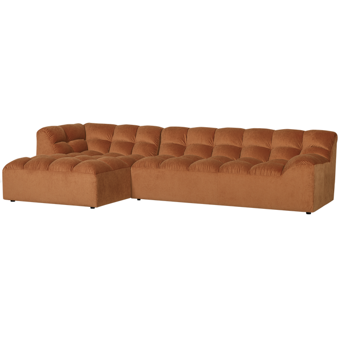 WOOOD Allure Chaise Longue Bank - Fluweel - Terra - 79x324x165
