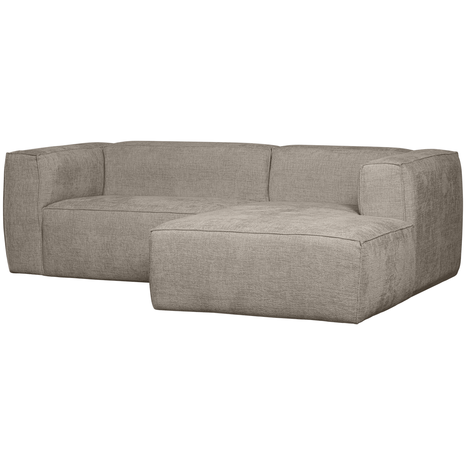 WOOOD Bean Hoekbank met Chaise Longue Rechts - Melange - Travertin