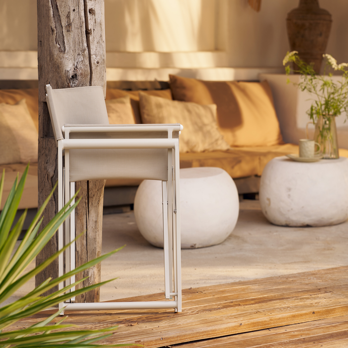 vtwonen Director Tuinklapstoel - Aluminium - Dust - 81x56x49