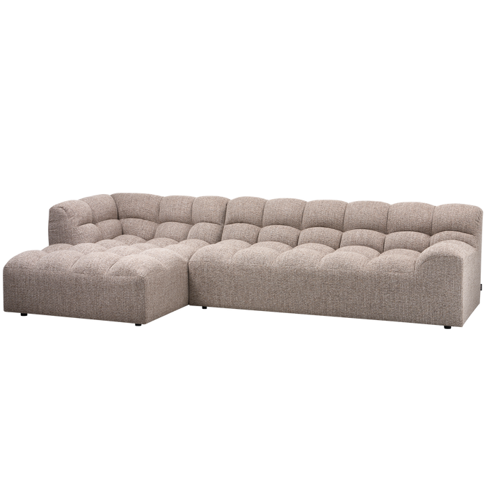 WOOOD Allure Chaise Longue Bank - Stof - Bruin Melange-79x324x165