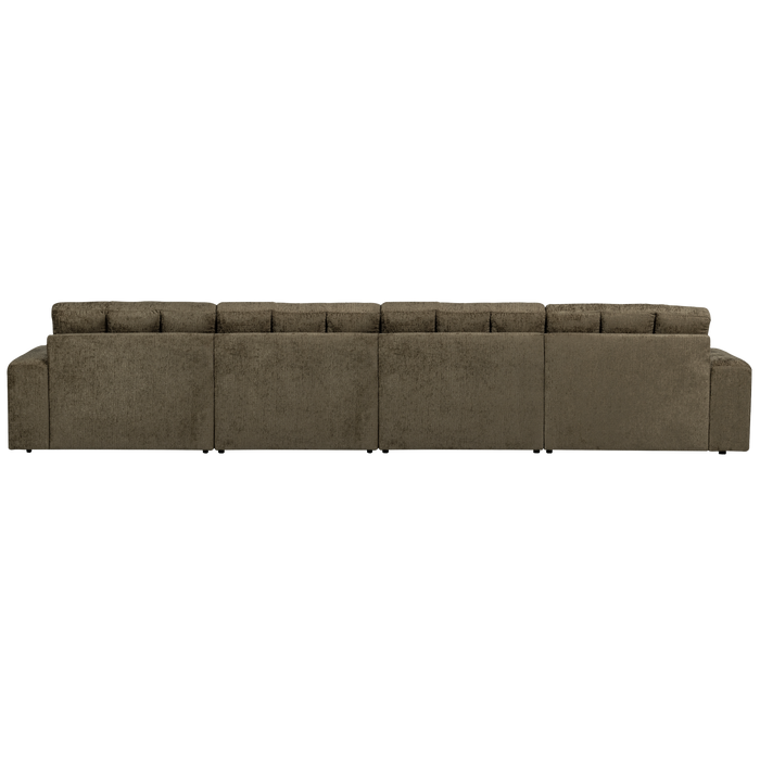 WOOOD Second Date 4-zits Bank - Structure Velvet - Bonsai