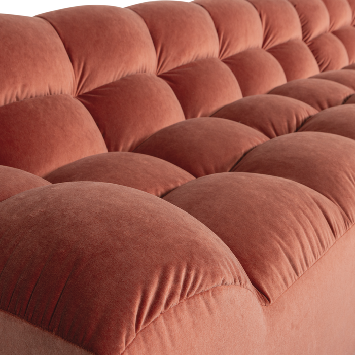 WOOOD Allure Chaise Longue Bank Rechts - Fluweel - Blush - 79x324x165