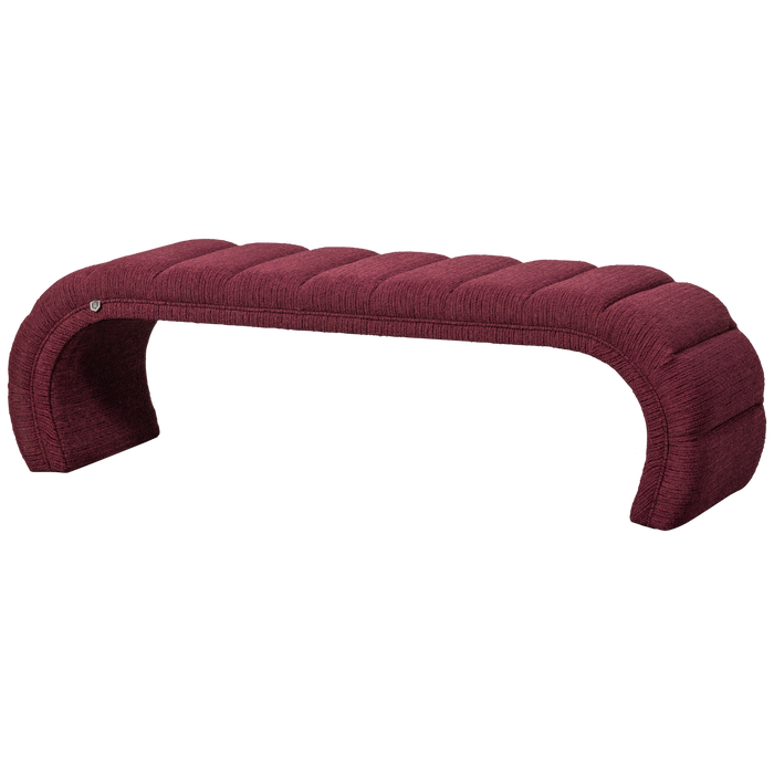 WOOOD Traffic Bankje - Polyester - Burgundy - 47x160x47