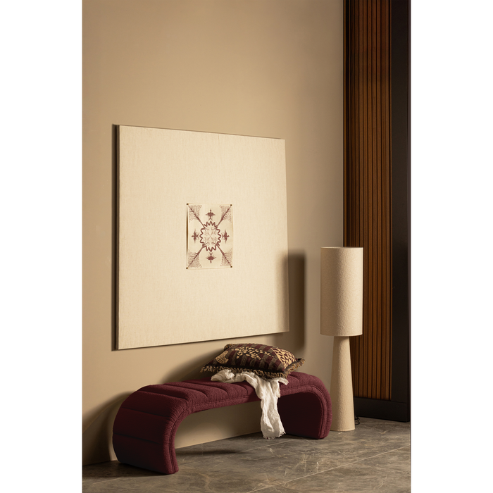 WOOOD Traffic Bankje - Polyester - Burgundy - 47x160x47