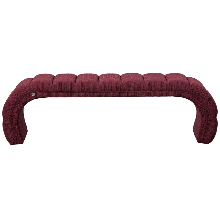 WOOOD Traffic Bankje - Polyester - Burgundy - 47x160x47