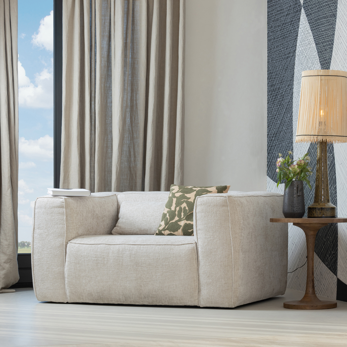 WOOOD Bean Fauteuil - Grove Melange - Naturel - 74x146x98