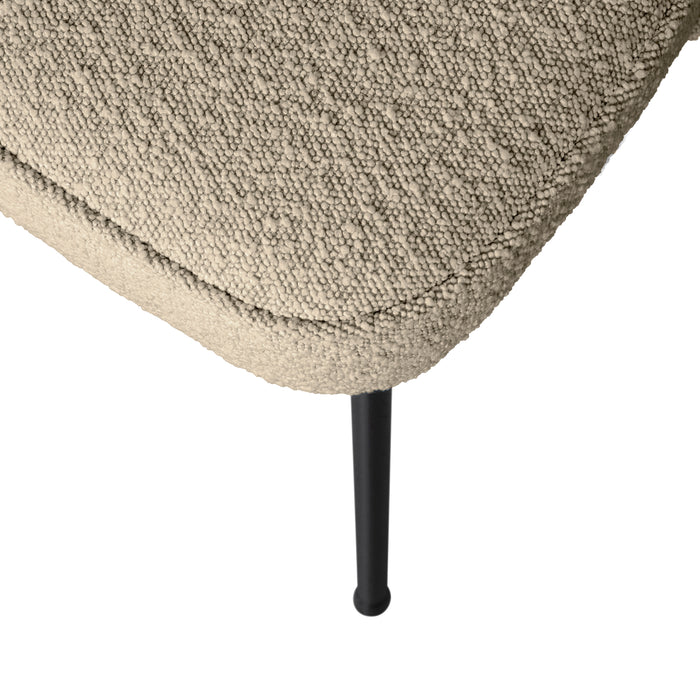 WOOOD Eetbank Vogue - Bouclé - Beige - 83x120x59
