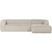 WOOOD Bean Hoekbank met Chaise Longue Rechts - Ribstof - Naturel