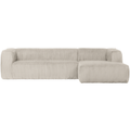 WOOOD Bean Hoekbank met Chaise Longue Rechts - Ribstof - Naturel