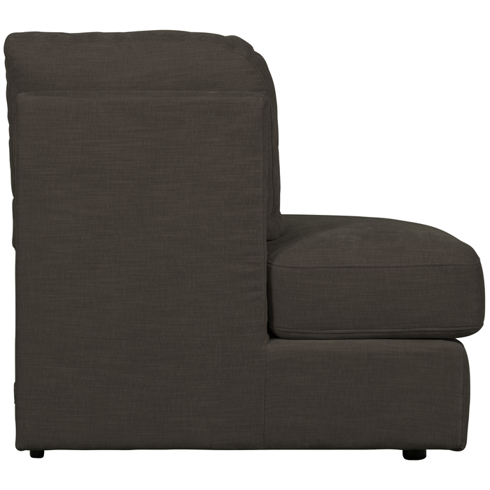 vtwonen Family 1-Zits Bank Element Ronde Hoek Links - Polyester -Zwart