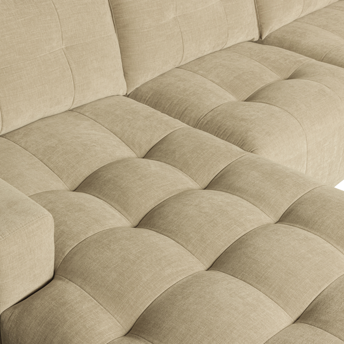 vtwonen Bar Chaise Longue Links - Stof - Zand - 87x280x170