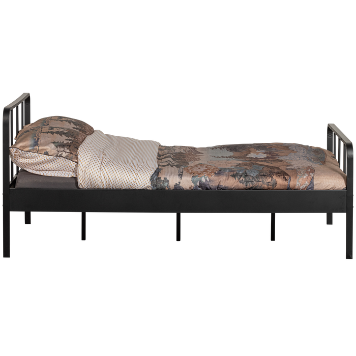 Woood Mees Bed Twijfelaar - Zwart - 120x200 cm