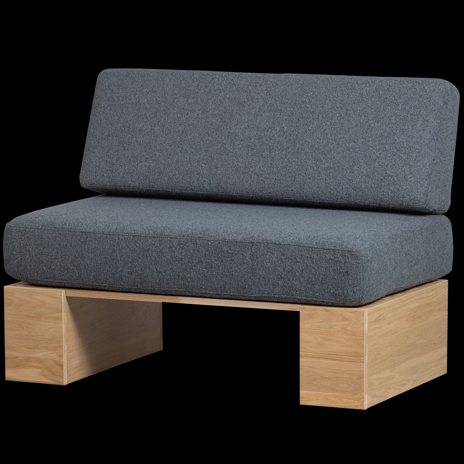 vtwonen Muurbankje incl. Kussens - Eiken - Naturel|Demin - 84x110x67