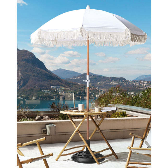 Beliani - MONDELLO - Parasol - Wit - Polyester