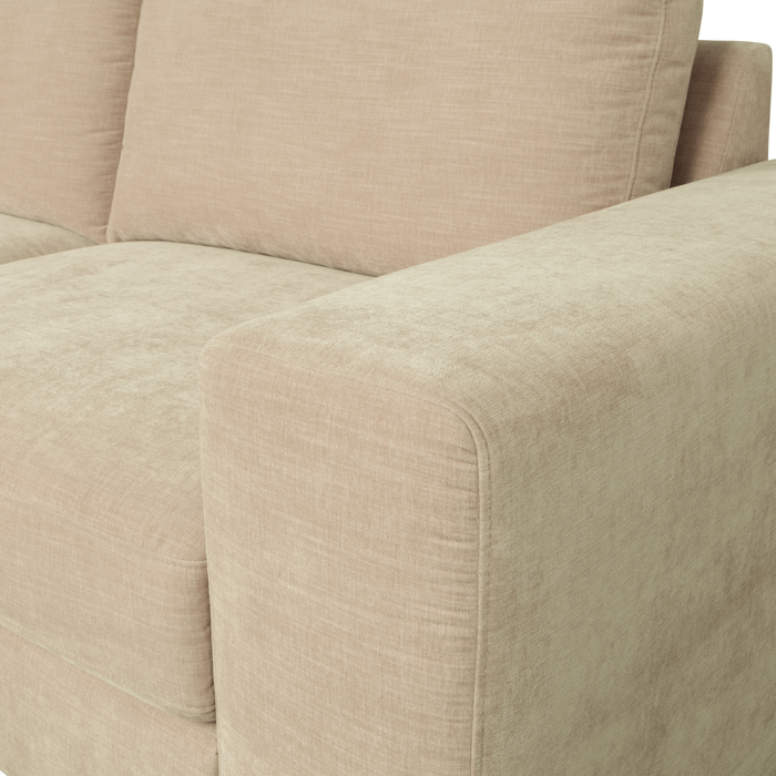 vtwonen Family 1-Zits Bank Element Met Arm Rechts - Polyester - Zand