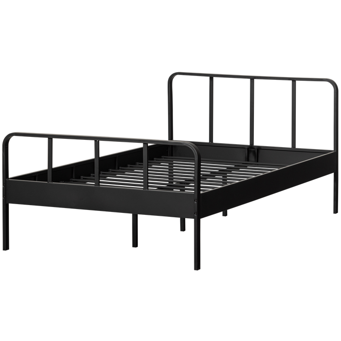 Woood Mees Bed Twijfelaar - Zwart - 120x200 cm