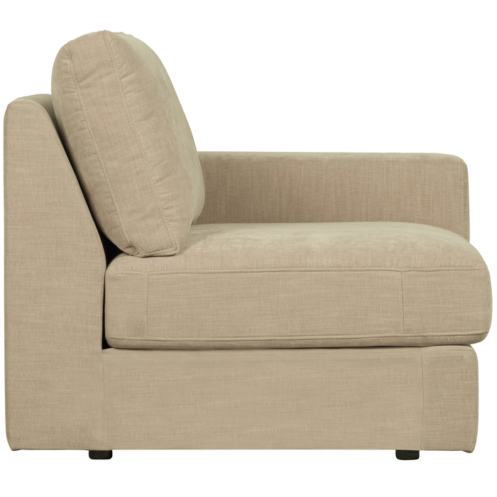 vtwonen Family 1-Zits Bank Element Met Arm Rechts - Polyester - Zand