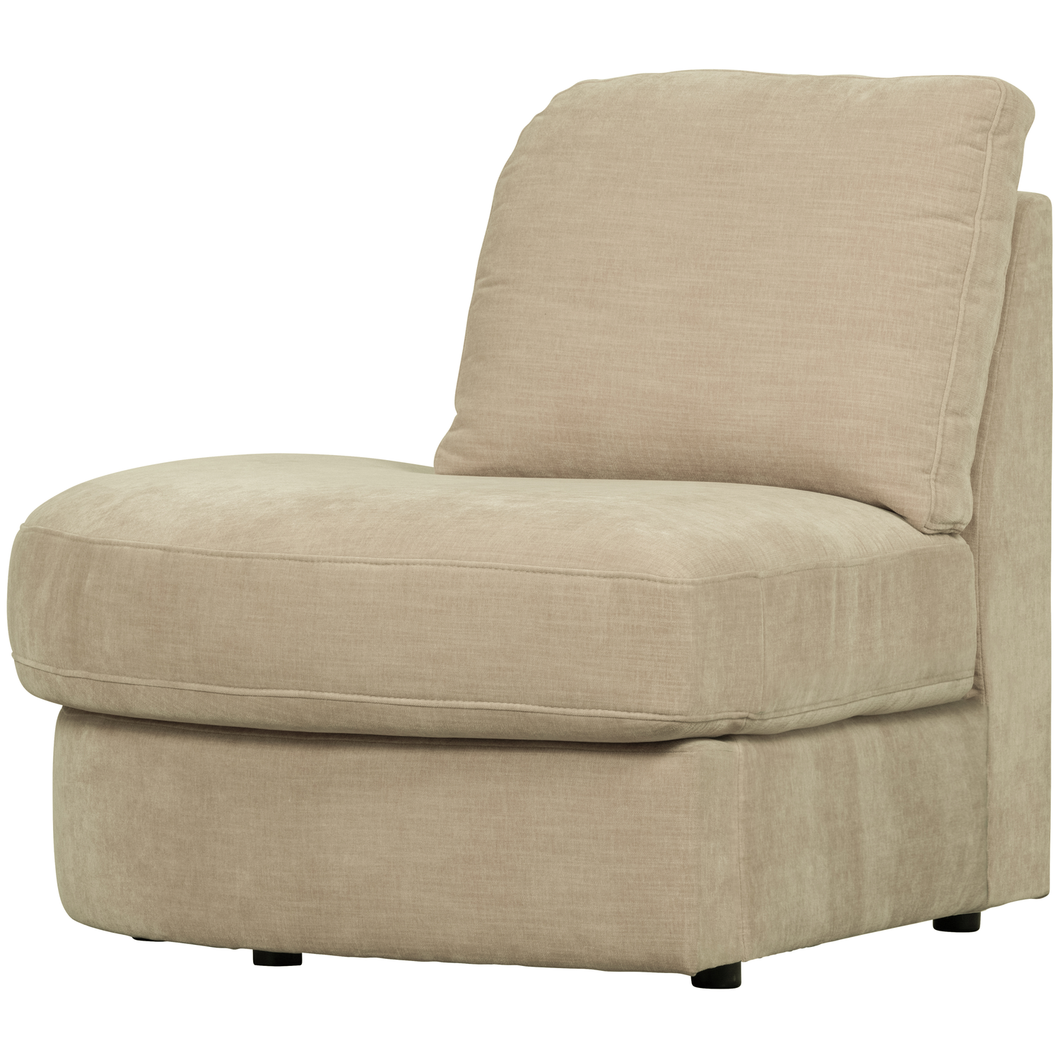 vtwonen Family 1-Zits Bank Element Ronde Hoek Links - Polyester - Zand