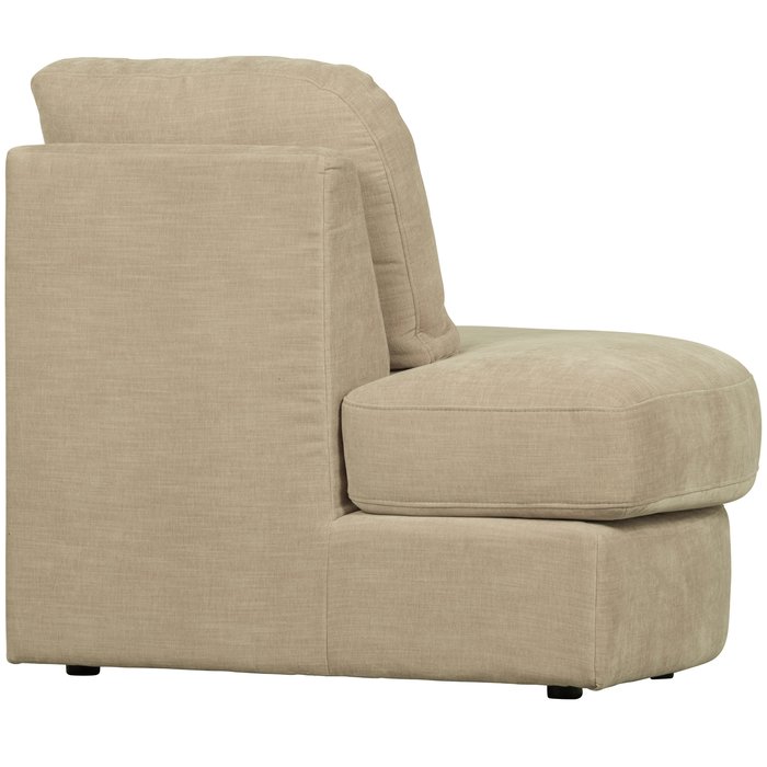 vtwonen Family 1-Zits Bank Element Ronde Hoek Links - Polyester - Zand