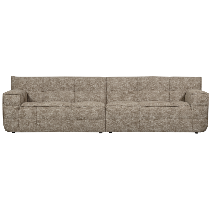 WOOOD Timor 4-Zits Bank - Polyester - Naturel Melange - 81x297x92