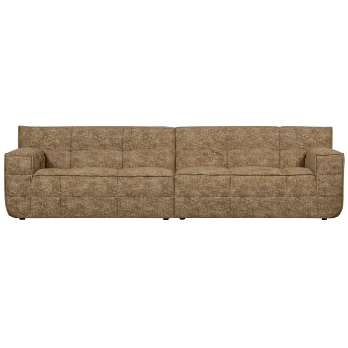 WOOOD Timor 4-Zits Bank - Polyester - Caramel Melange - 81x297x92